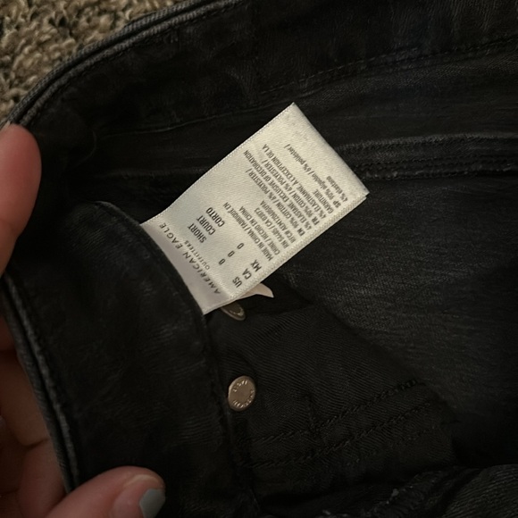 Black American Eagle Luxe Stretch High Rise Jeggings with Zipper detail - Picture 4 of 7